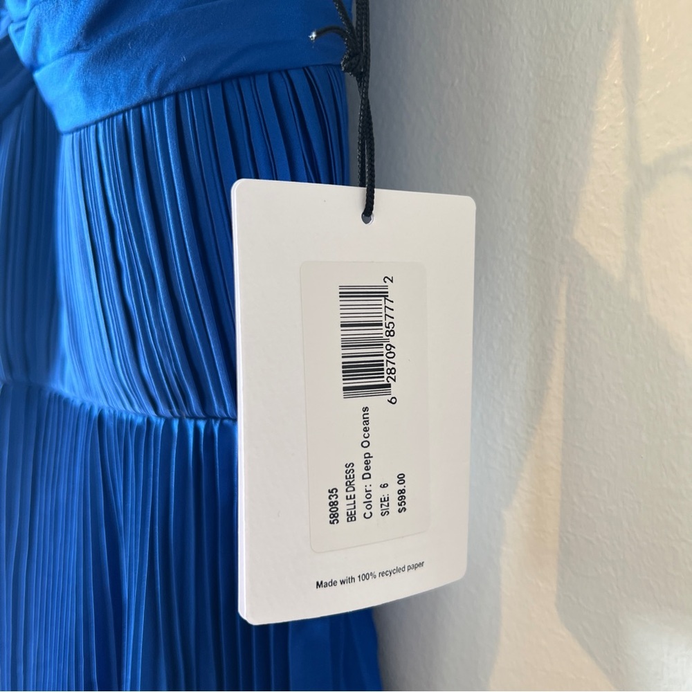 AMUR Pleated Strapless Belle Midi Dress - Picture 10 of 16
